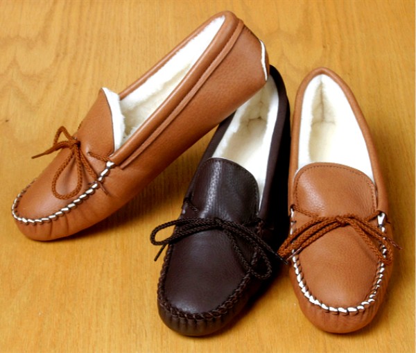 Lined discount moccasin slippers